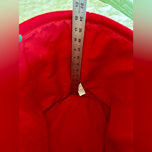 Knit Christmas Basket with handles soft sided | Clean | Green rope handles - Picture 6 of 11